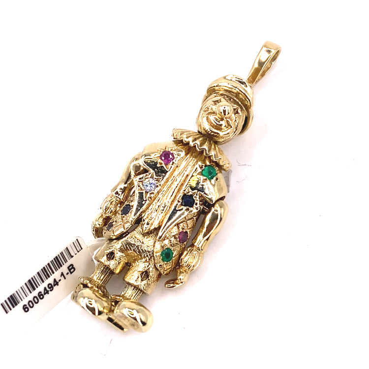 Unisex 9ct Yellow Gold Clown - 15g