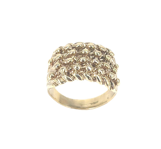 Women’s 9ct Yellow Gold Keeper Ring - 6.3g
