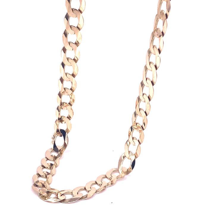 Men’s 9ct Yellow Gold Curb Chain- 26.6g 26”