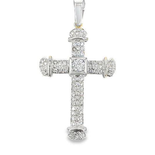 Women’s 9ct White Gold Diamond Pendant - 10g Cz
