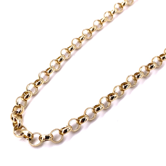 Women’s 9ct Yellow Gold Belcher Chain - 48” 26g