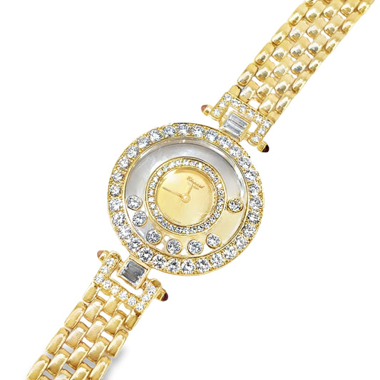 Women’s 18ct Yellow Gold CHOPARD HAPPY DIAMONDS Watch