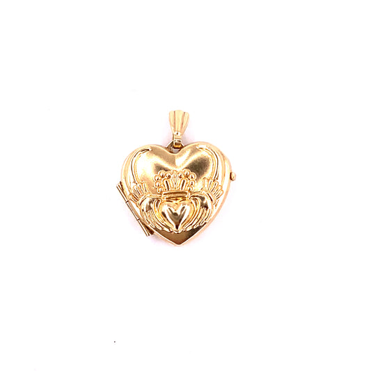 Women’s 9ct Yellow Gold Claddagh Locket - 1.4g