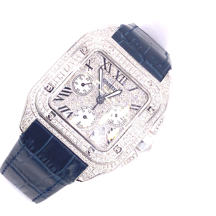 Cartier Santos 100 XL Diamond Watch