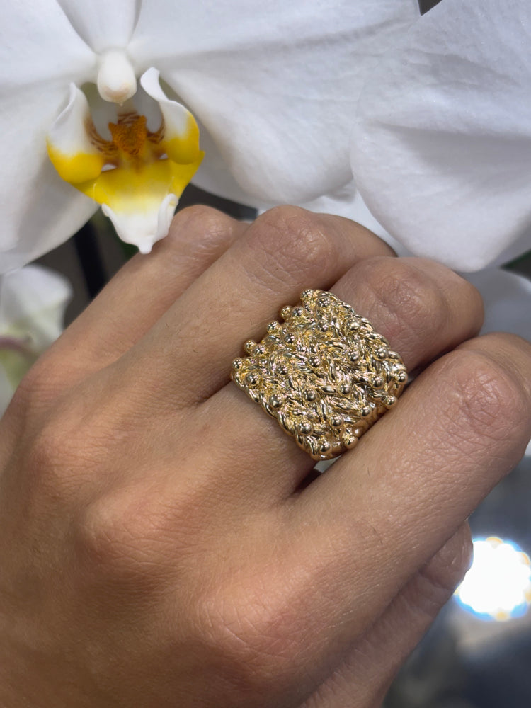 Men’s 9ct Yellow Gold Keeper Ring - 10.2g Size T