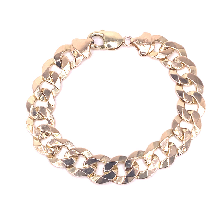 Men’s 9ct Yellow Gold Curb bracelet - 33g