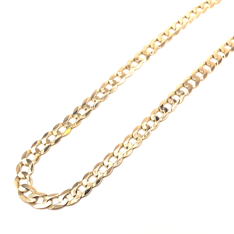 Men’s 9ct Yellow Gold Curb Chain- 26.6g 26”