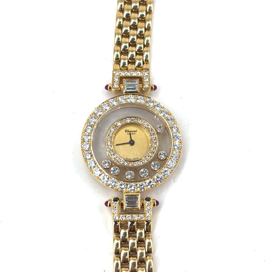 Women’s 18ct Yellow Gold CHOPARD HAPPY DIAMONDS Watch