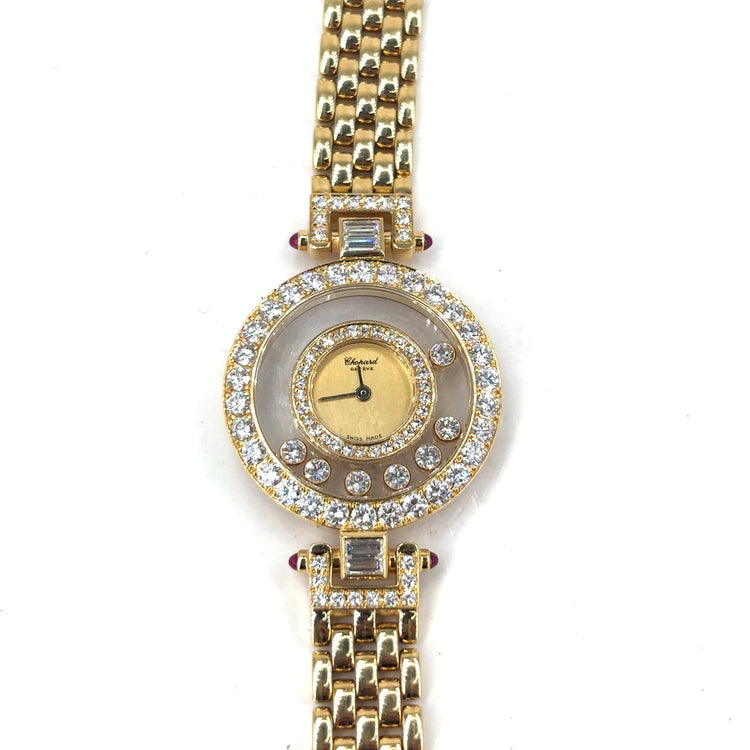 Women’s 18ct Yellow Gold CHOPARD HAPPY DIAMONDS Watch