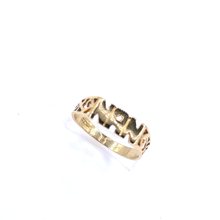 Women’s 9ct Yellow Gold NAN Ring