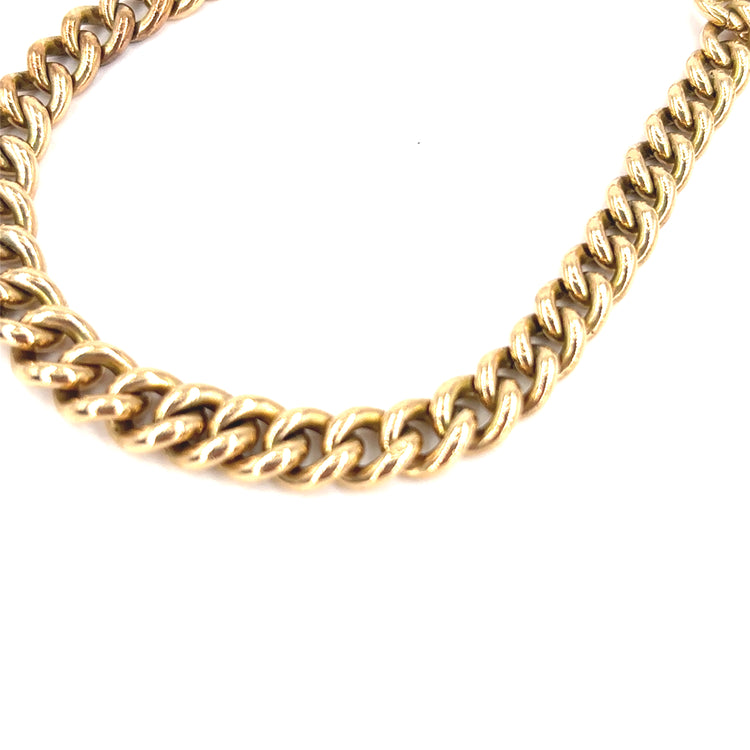 Women’s 9ct Yellow Gold Albert Bracelet Graduated Links - 21.5g