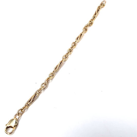 Women’s 9ct Yellow Gold Fancy Link Bracelet - 17.2g