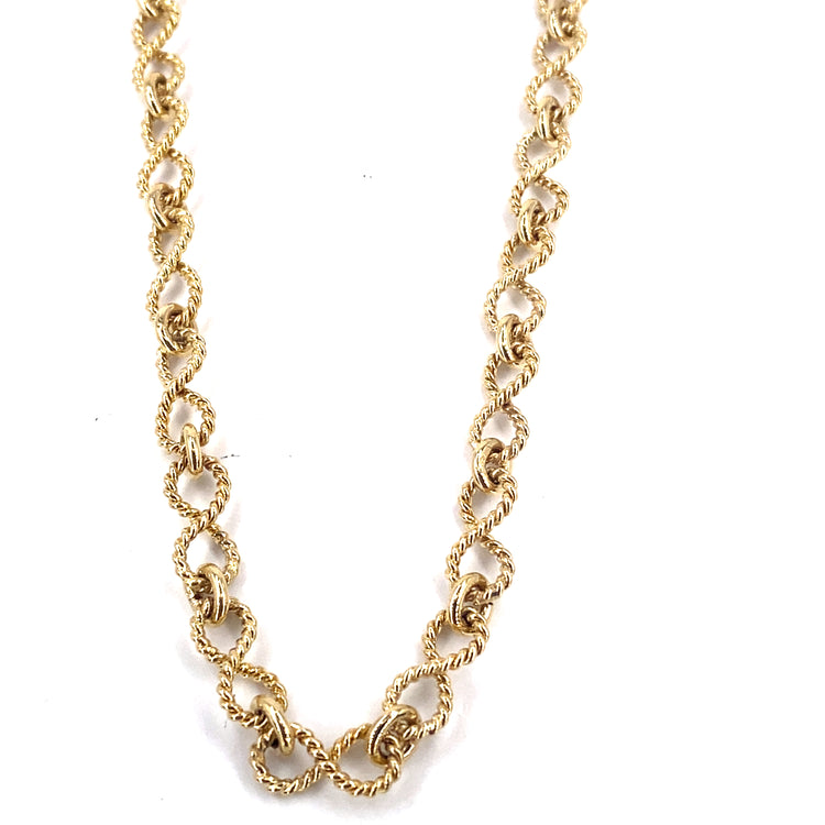 Women’s 9ct Yellow Gold Fancy Twist Link Chain