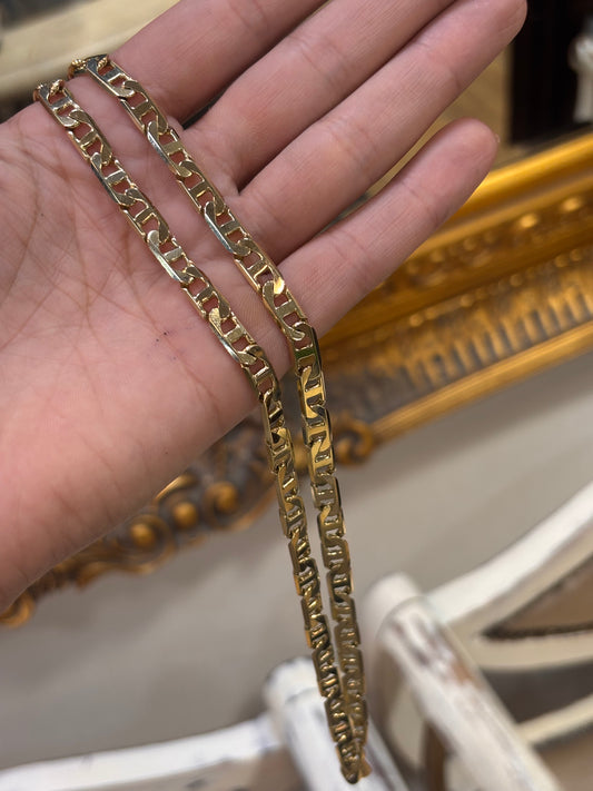 Men’s 9ct Elegant Yellow Gold Mariner Link Chain- 36.6g 24”