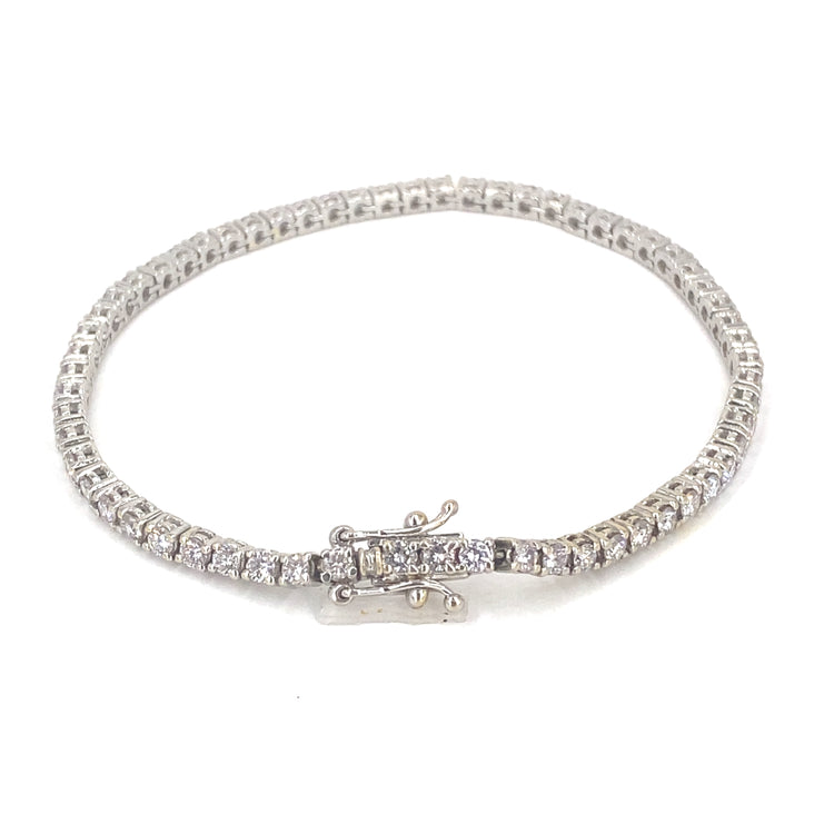 Women’s 18ct White Gold Diamond Tennis Bracelet - 5.0ct