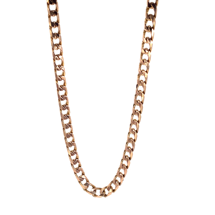 Men’s 9ct Yellow Gold Square Curb Chain - 17g