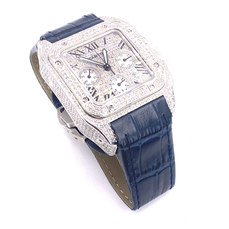 Cartier Santos 100 XL Diamond Watch