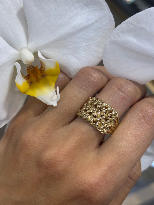 Men’s 9ct Yellow Gold Keeper Ring - 6.2g Size T