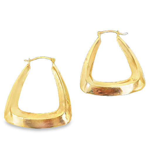 Women’s 9ct Yellow Gold Polished Hoop Earrinfs -1.9g