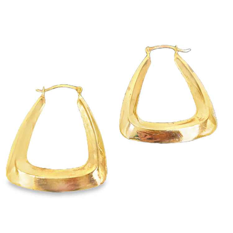 Women’s 9ct Yellow Gold Polished Hoop Earrinfs -1.9g