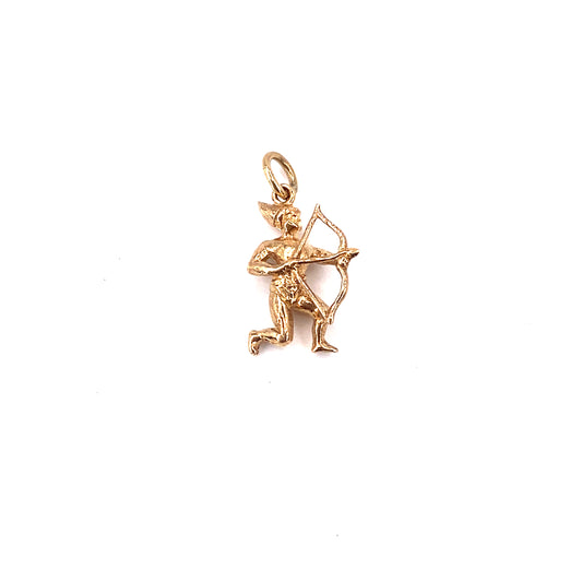 Unisex 9ct Yellow Gold Archer Charm - 1.9g