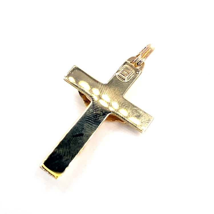 Unisex 9ct Yellow Gold Hollow Crucifix - 2.5g