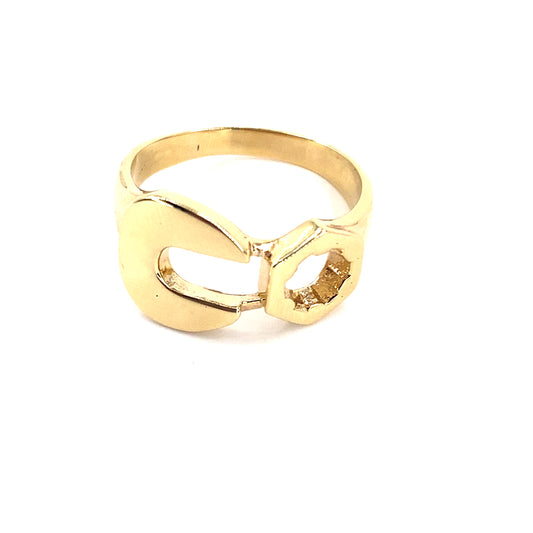 Men’s 9ct Yellow Gold Spanner Ring -6.9g