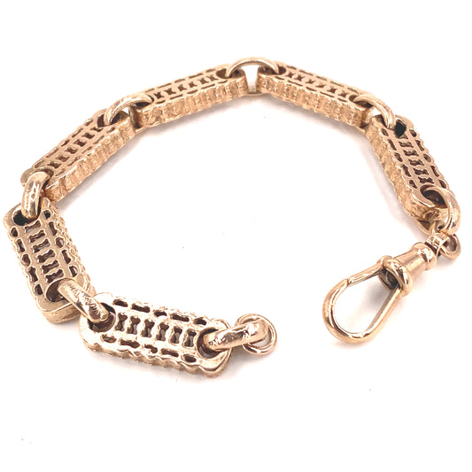 Unisex Rose Gold Star & Bar Bracelet