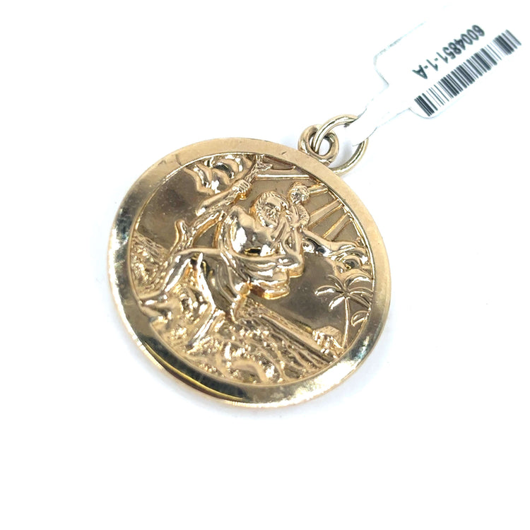 Men’s 9ct Yellow Gold St Christopher Pendant - 5.6g