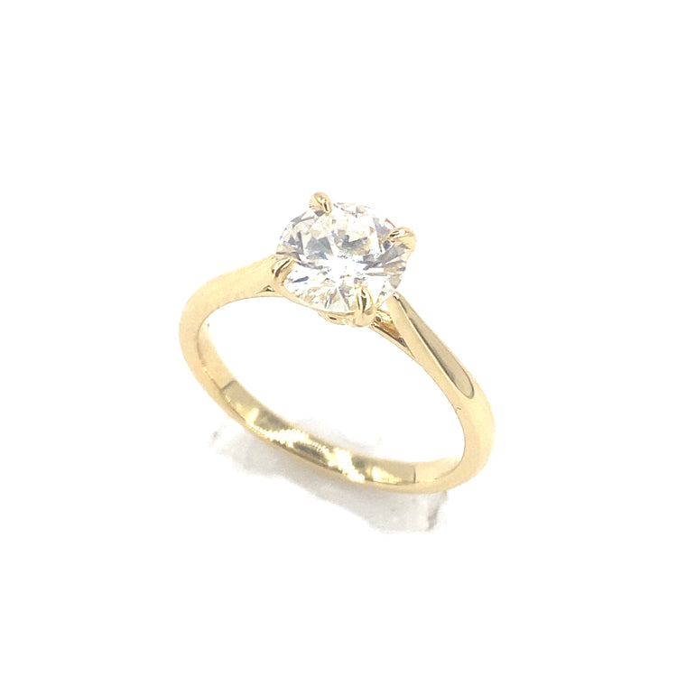 Women’s 18ct Yellow Gold Solitaire Natural Diamond Ring -1.04ct