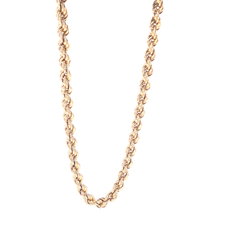 Mens 9ct Yellow Gold Rope Chain - 10g 20”