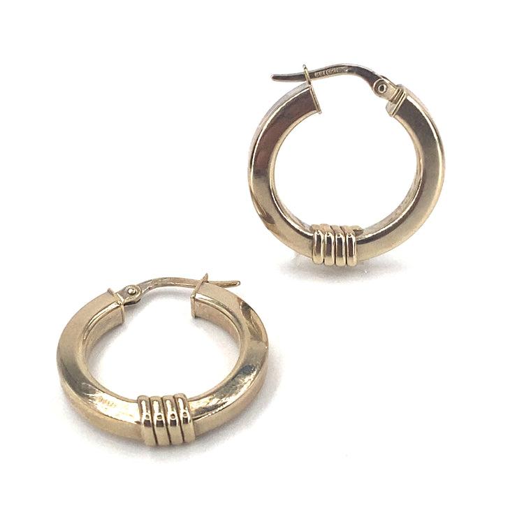 Women’s 9ct Yellow Gold Vintage Hoop Earrings