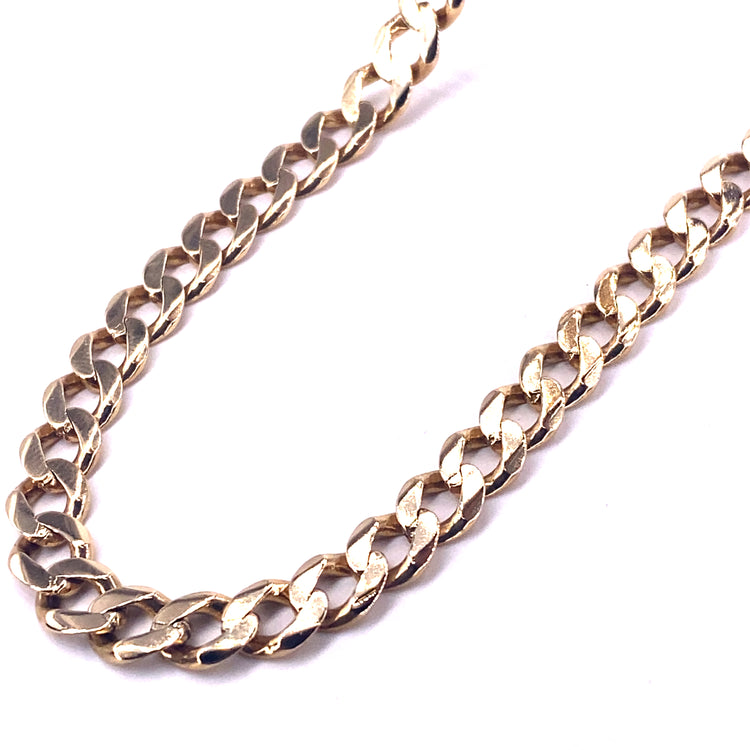 Men’s 9ct Yellow Gold Curb Chain 35.5g 26”