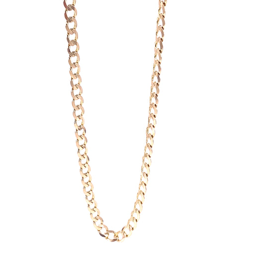 Men’s 9ct Yellow Gold Curb Chain - 22” 15.8g