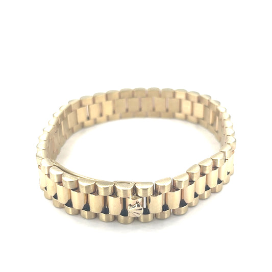 Men’s 9ct Yellow Gold Watch Link Bracelet - 35.2g