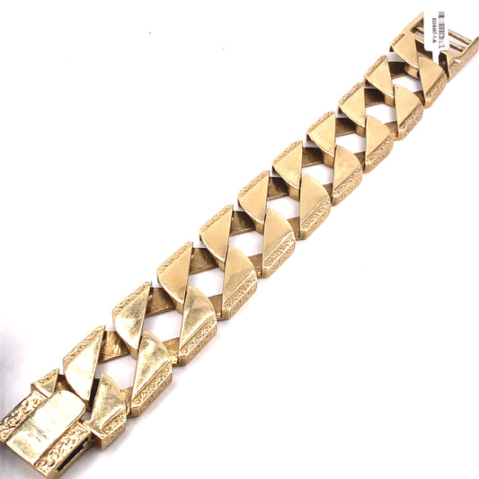 Men’s XL Square Curb Bracelet - 129g