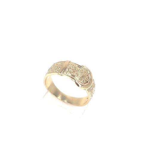 Men’s 9ct Yellow Gold Buckle Ring 5.4g
