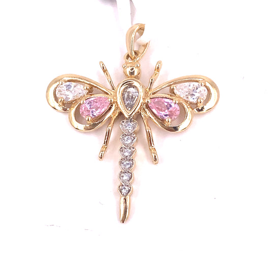 Women’s 9ct Yellow Gold Dragonfly Pendant - 2.6g