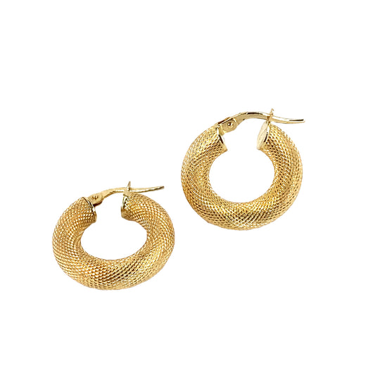 Women’s 18ct Yellow Gold Hoop Earrings - 4g