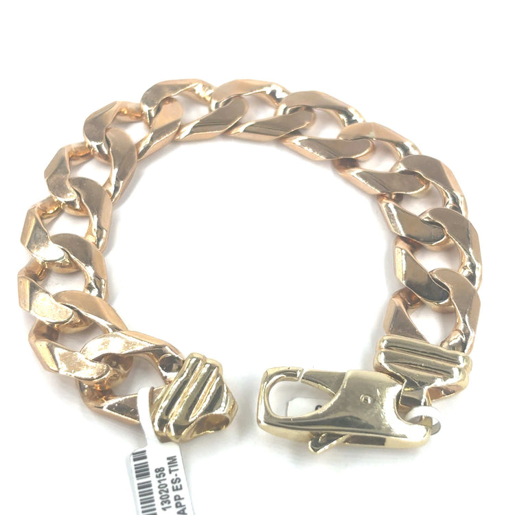 Men’s 9ct Yellow Gold Curb Bracelet -78g