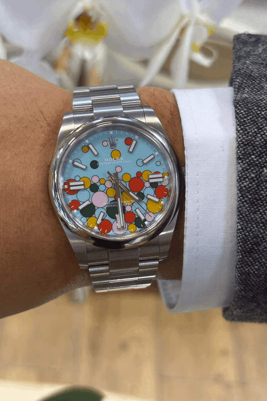 Men's Rolex Oyster Perpetual  Watch - Turquoise 'Celebration Dial', 2024