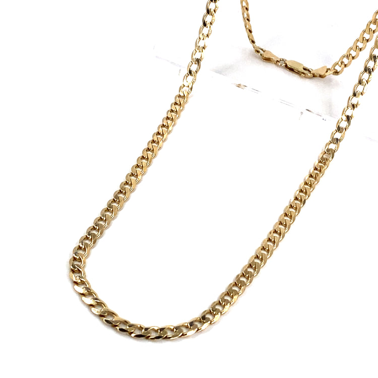 Unisex 9ct Yellow Gold Curb Chain