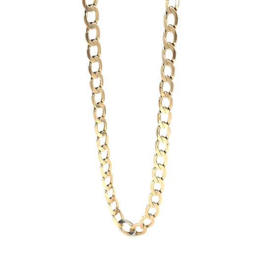 Men’s 9ct Yellow Gold Curb Chain - 33g 20”