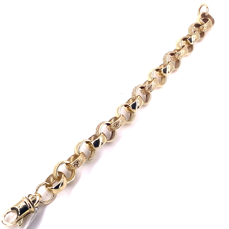 Men’s 9ct Yellow Gold Belcher Bracelet - 42.3G