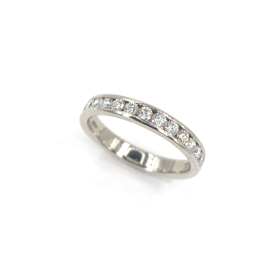 Platinum Natural Diamond Half Eternity Ring - 0.33ct