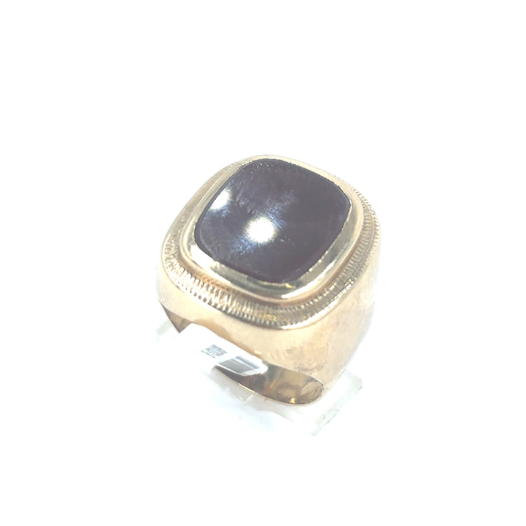 Men’s 9ct Yellow Gold Carnelian Signet Ring - 9.7g
