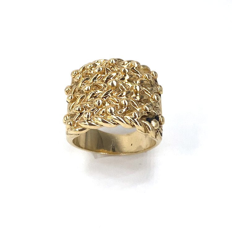 Men’s 9ct Yellow Gold Keeper Ring - 21.5g