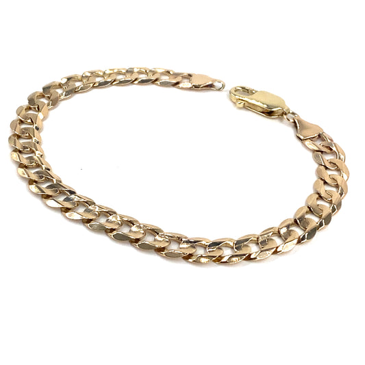 Men’s 9ct Yellow Gold Curb Bracelet - 10g