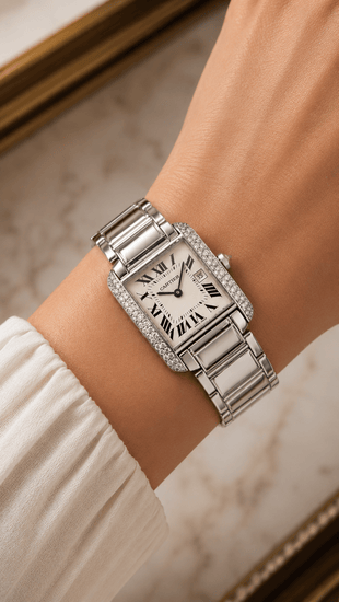 Cartier Tank Francaise Watch 18CT White Gold - Hyman’s Jewellers