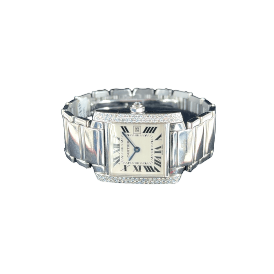 Cartier Tank Francaise Watch 18CT White Gold - Hyman’s Jewellers